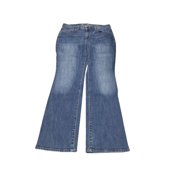 Eddie Bauer Bootcut Comfy Jeans Blue Denim Womens 12 - Picture 1 of 8
